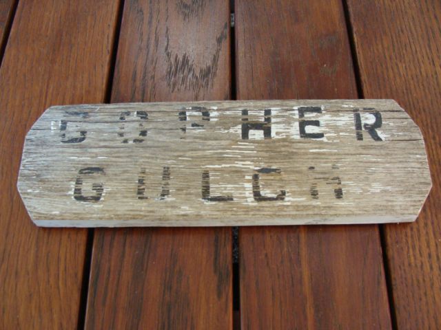 Gopher Gulch sign